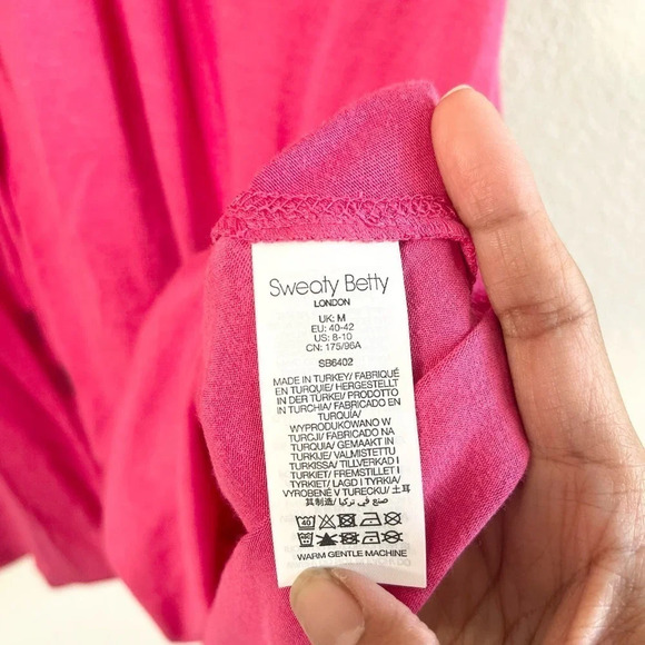 New Sweaty Betty Pink Take it Easy Drop Waist Dress Medium - Picture 8 of 8